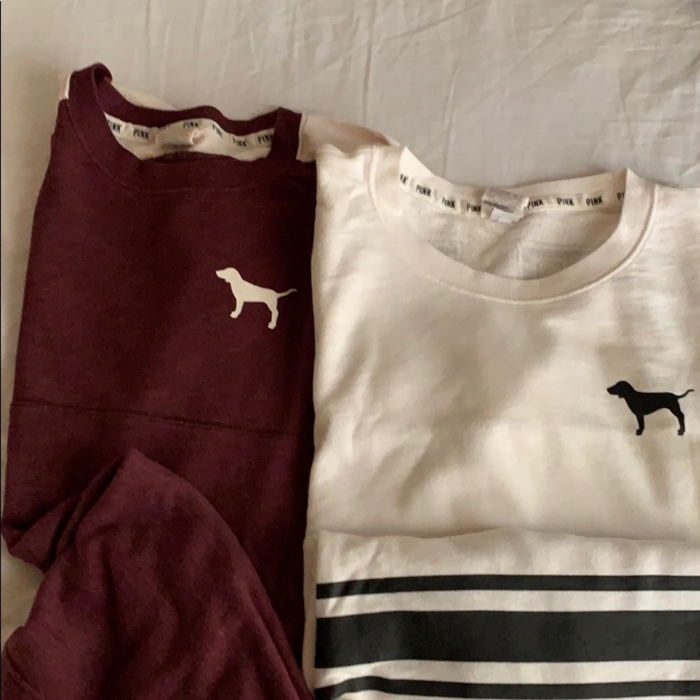 Love Pink Varsity Crewneck